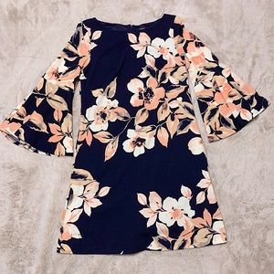 Eliza J floral dress with bell sleeves